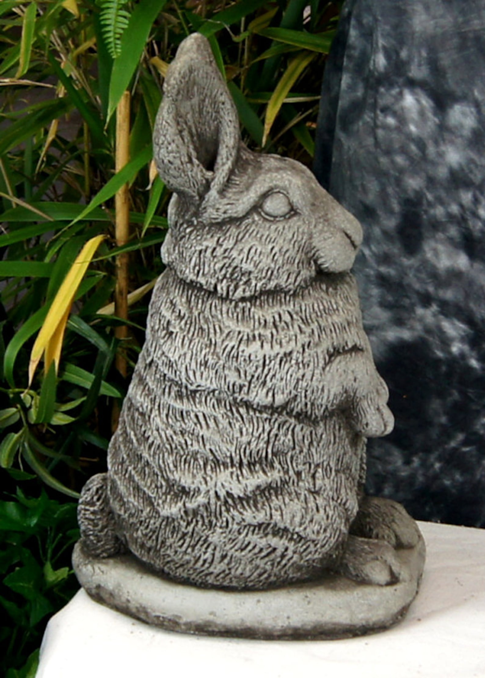 Big Chubby Rabbit Concrete Garden Statue Cement Animal Figure Etsy
