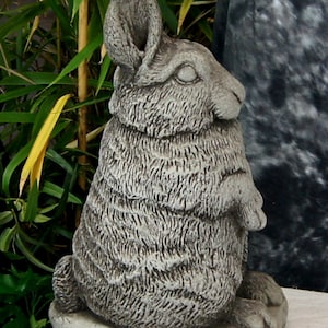 Big Chubby Rabbit Concrete Garden Statue Cement Animal Figure Cast ...