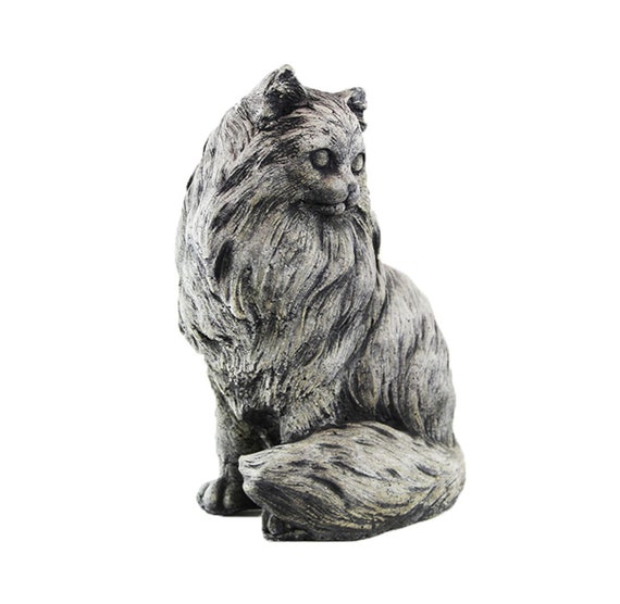 Chester Cat Garden Statue Animal Cement Figure Cast Stone Chester Cat Garden Statue Animal Cement, Cat Statues For Garden