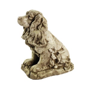 Cocker Spaniel Concrete Garden Statue Puppy Cement Dog Figure Doggy Sculpture image 2