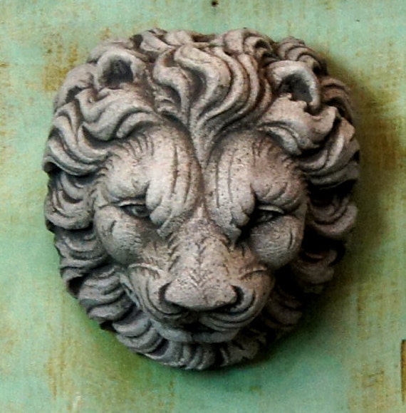 Italian Lion Head Concrete Wall Plaque Cement Vatican European Garden Statue Cast Stone Figure Sculpture Art Decor