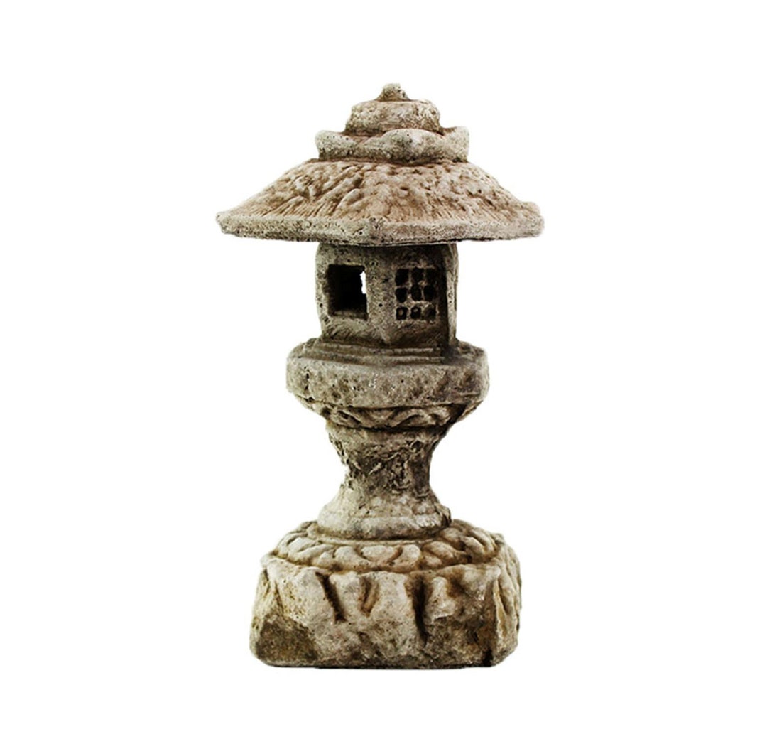 Small Lantern Pagoda Cast Stone Garden Lantern Pompeii Ash main image 1