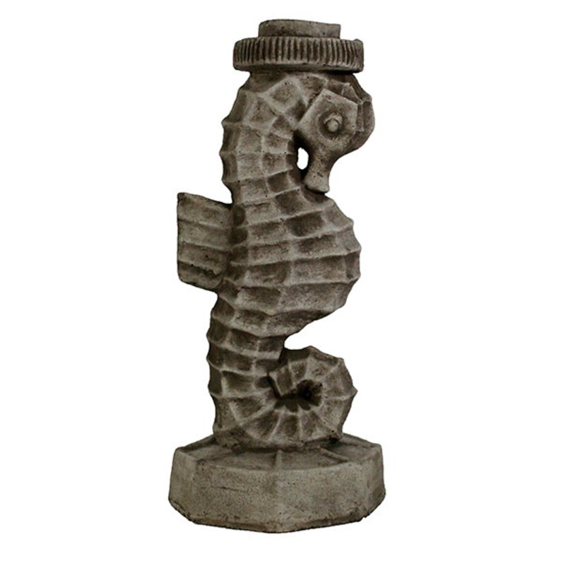 Seahorse Concrete Bird Bath Seahorses Garden Bird Sculpture Etsy