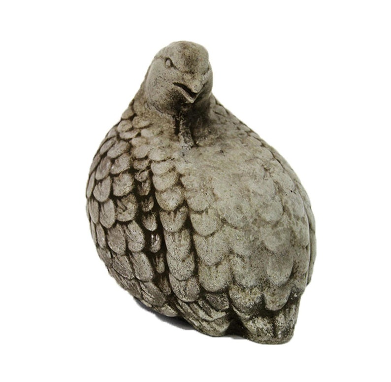 Quail Bird Ornaments Cement Bird Figure Cast Stone Garden Etsy