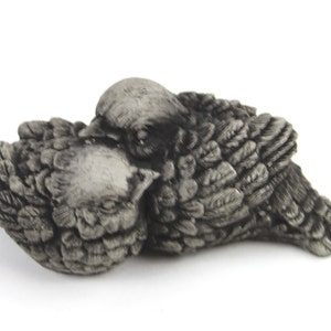 Nesting Birds Concrete Garden Statue Cement Figurine Bird Cast Stone Sculpture