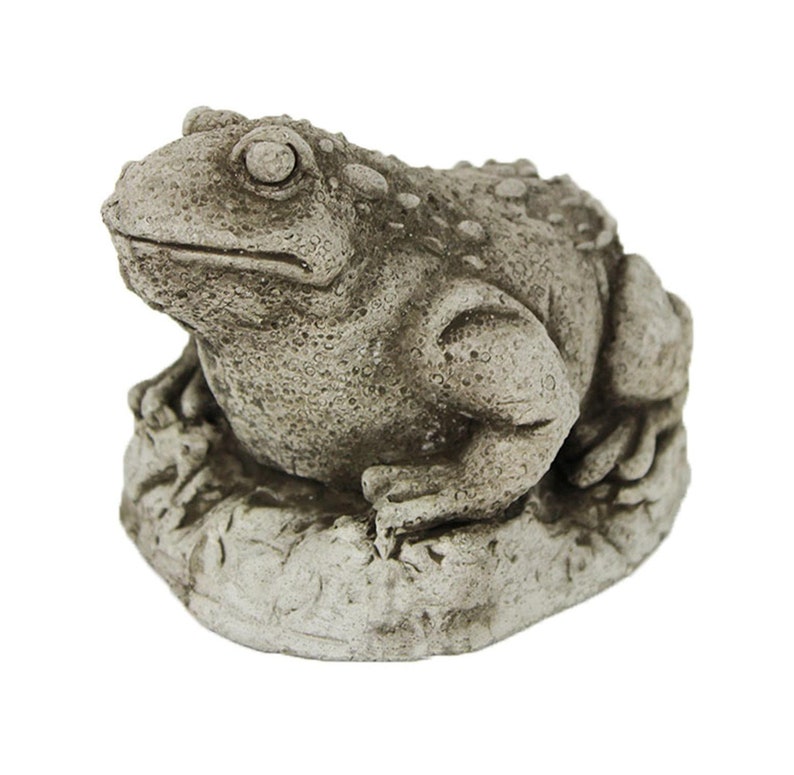 Small Toad Garden Frog Garden Statue Cement Toad Figurine Cast | Etsy