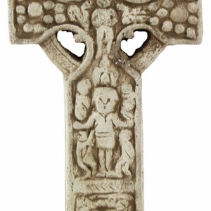 Clonmacnoise Cross Celtic Cross Concrete Garden Statue Religious Cement Irish Sculpture Catholic European Figuren Dark Almond Brown