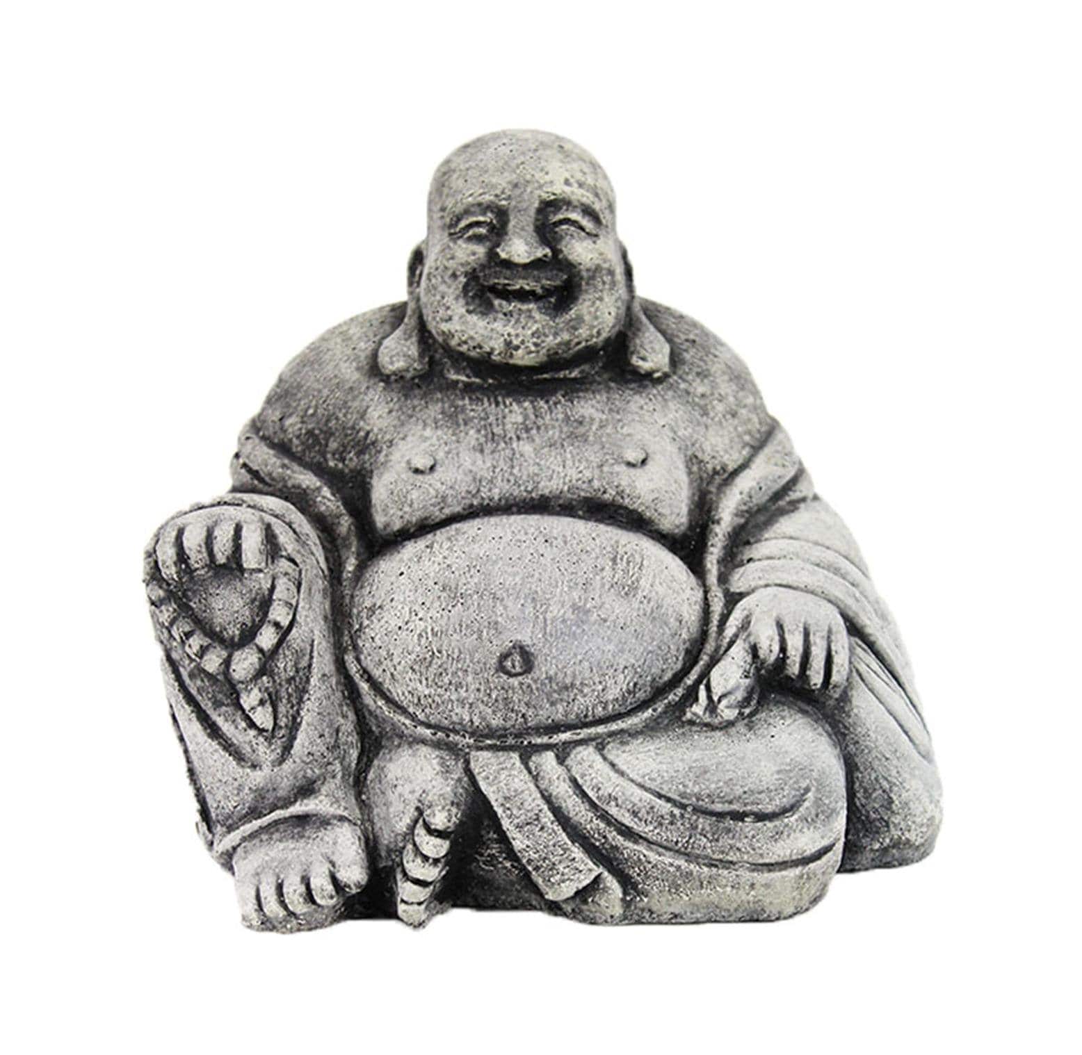 Happy Buddha Statue Hotei Cement Buddha Cast stone Happy Etsy