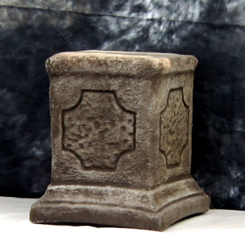 Squared Concrete Pedestal Garden Statue Pedestal European Etsy