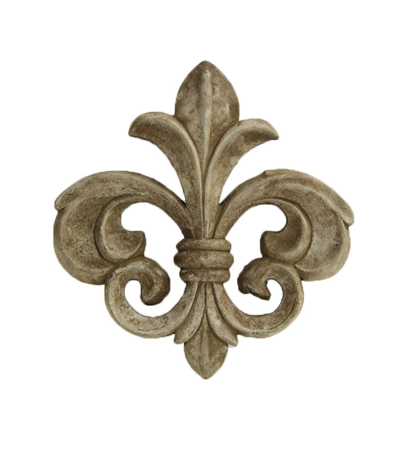 Fleur De Lis Concrete Wall Plaque Cement French Style Art ...