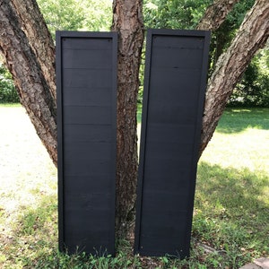 Mid Century Cedar Shutters, barn door, Modern shutters, contemporary modern shutters, wooden shutters, custom shutters, farmhouse shutters