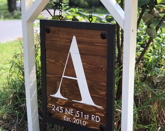 Yard Address Sign Etsy