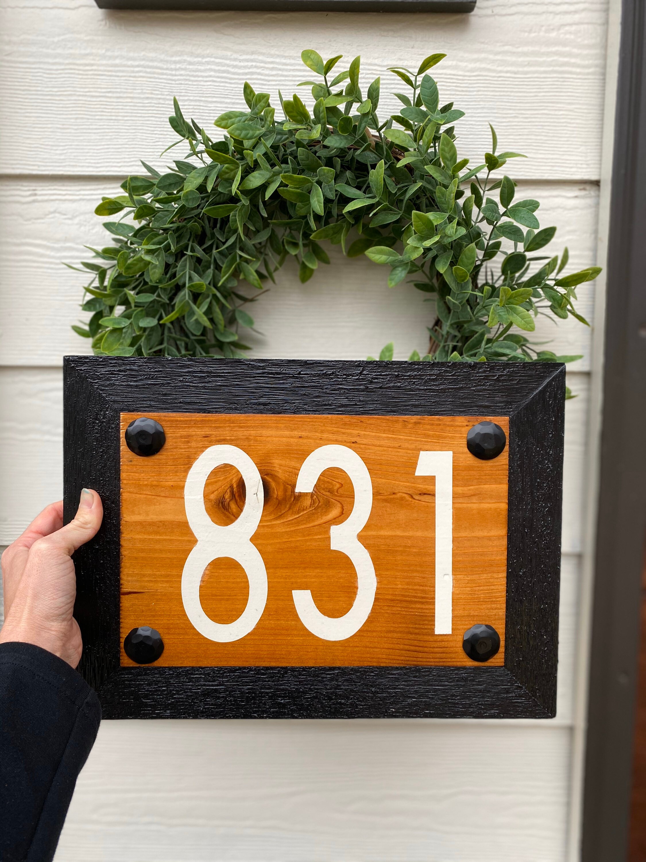 Rustic House Numbers | Cedar House Numbers | Wood House Number Sign ...