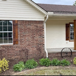 Stained cedar shutters, exterior shutters,Board and Batten shutters,Rustic Shutter,Wooden Shutters, Custom shutters,2 board shutter, 42 inch