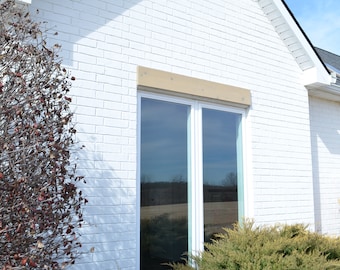 Window header, cedar header, farmhouse header, above window wood, window accent, window shutter, faux headers