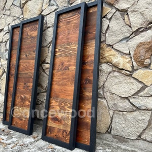 Extra large Modern shutters, cedar shutters, wooden shutters, two toned shutters, custom shutters, farmhouse shutters
