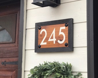 Rustic house numbers | cedar house numbers | Wood House number sign | address sign | modern farmhouse sign | Mailbox numbers