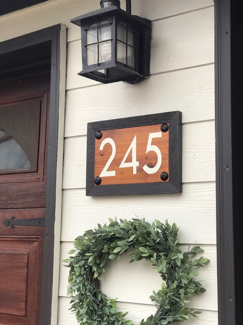 Rustic House Numbers Cedar House Numbers Wood House Number Etsy