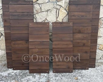 Cedar Plank Shutters, Modern Farmhouse Style, Custom Size