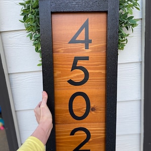 Mid Century house numbers + cedar house numbers + modern house number + Wood House number sign + address sign + modern farmhouse sign
