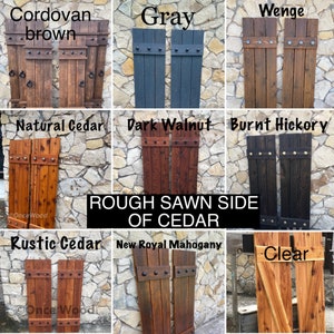 Our BEST seller cedar shutters, exterior shutters, Board and Batten shutters, Rustic Shutters, Wooden Shutters, 58 x 17 Set, custom sizes image 10