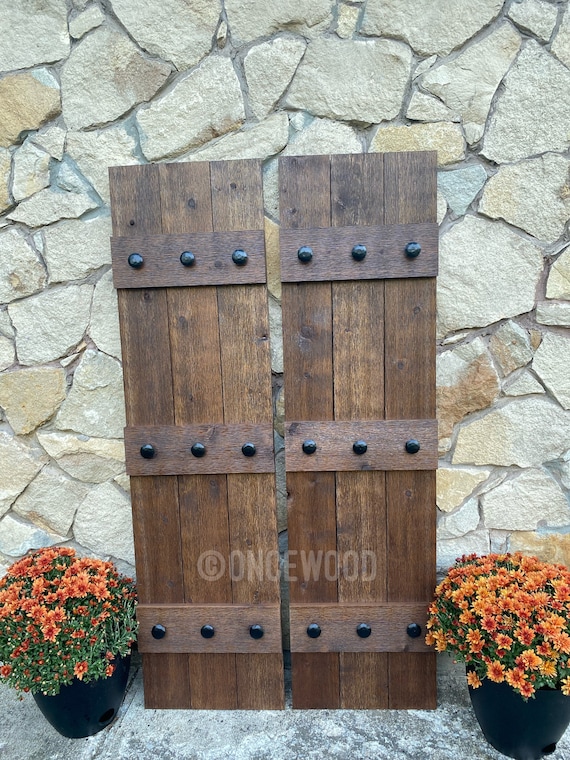 3 Board 3 Batten Shutters Spanish Style Shutters Cedar Etsy