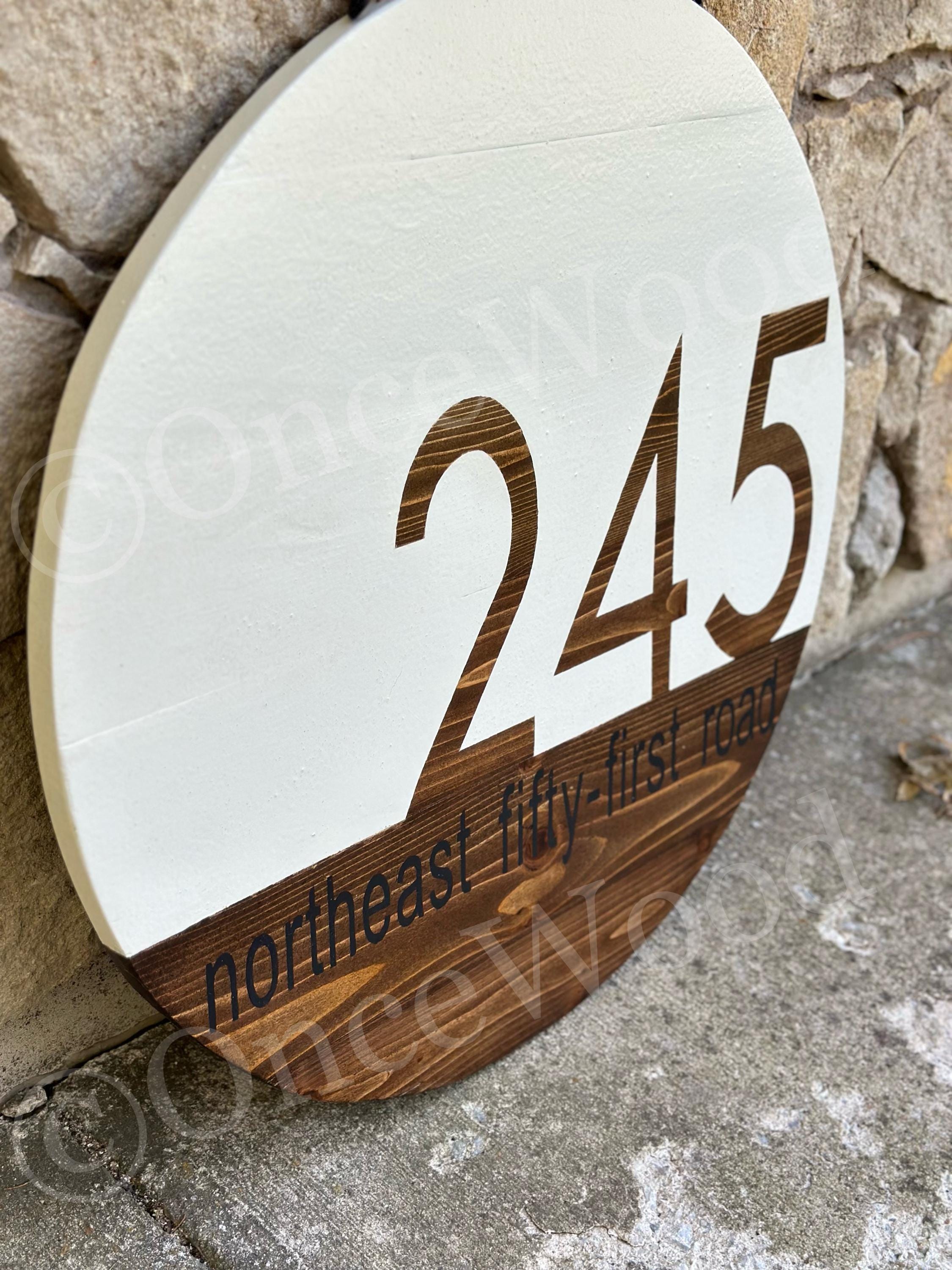 Round Cedar Sign, Round Address Sign, Personalized Driveway Sign - Etsy