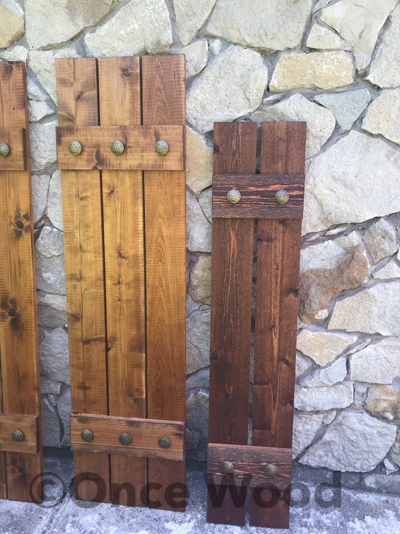 Stained Cedar Shutters Exterior Shuttersboard and Batten Etsy
