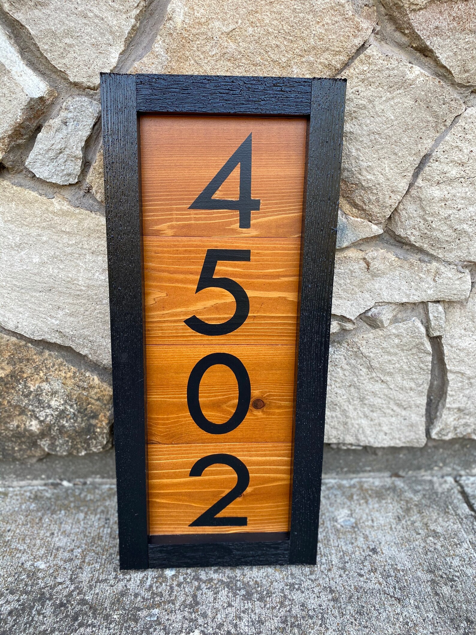 Mid Century House Numbers Cedar House Numbers Modern House Etsy