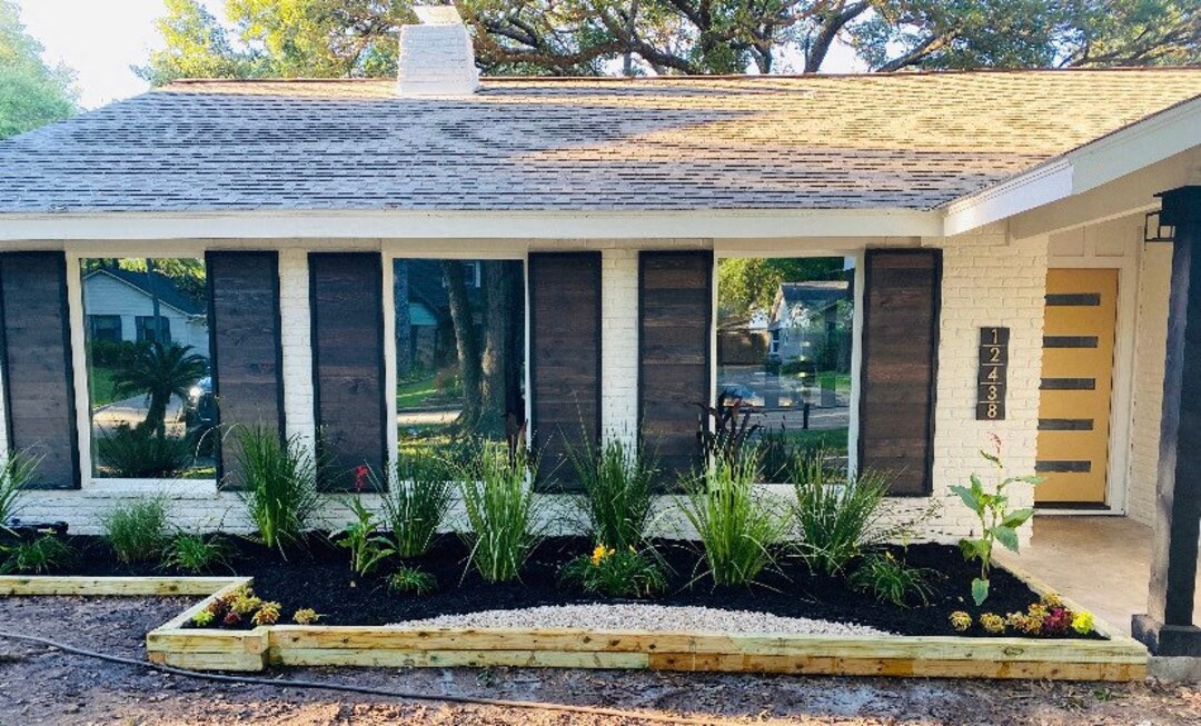 Mid Century Shutters Contemporary Modern Shutters Wooden Etsy