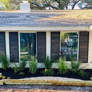 Two-Toned Cedar Shutters: Modern Farmhouse Style