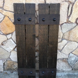 Stained cedar shutters, exterior shutters,Board and Batten shutters,Rustic Shutter,Wooden Shutters, Custom shutters,2 board shutter, 42 inch