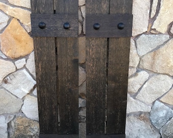 Stained cedar shutters, exterior shutters,Board and Batten shutters,Rustic Shutter,Wooden Shutters, Custom shutters,2 board shutter, 42 inch