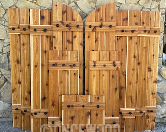 Cedar shutters, exterior shutters, Board and Batten shutters, Rustic Shutters, Wooden Shutters,86"x17" CUSTOM SIZES AVAILABLE