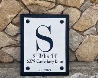 Driveway sign, address numbers, house number sign, plantar, personalized address sign, hanging address sign, yard sign, name sign, home sign