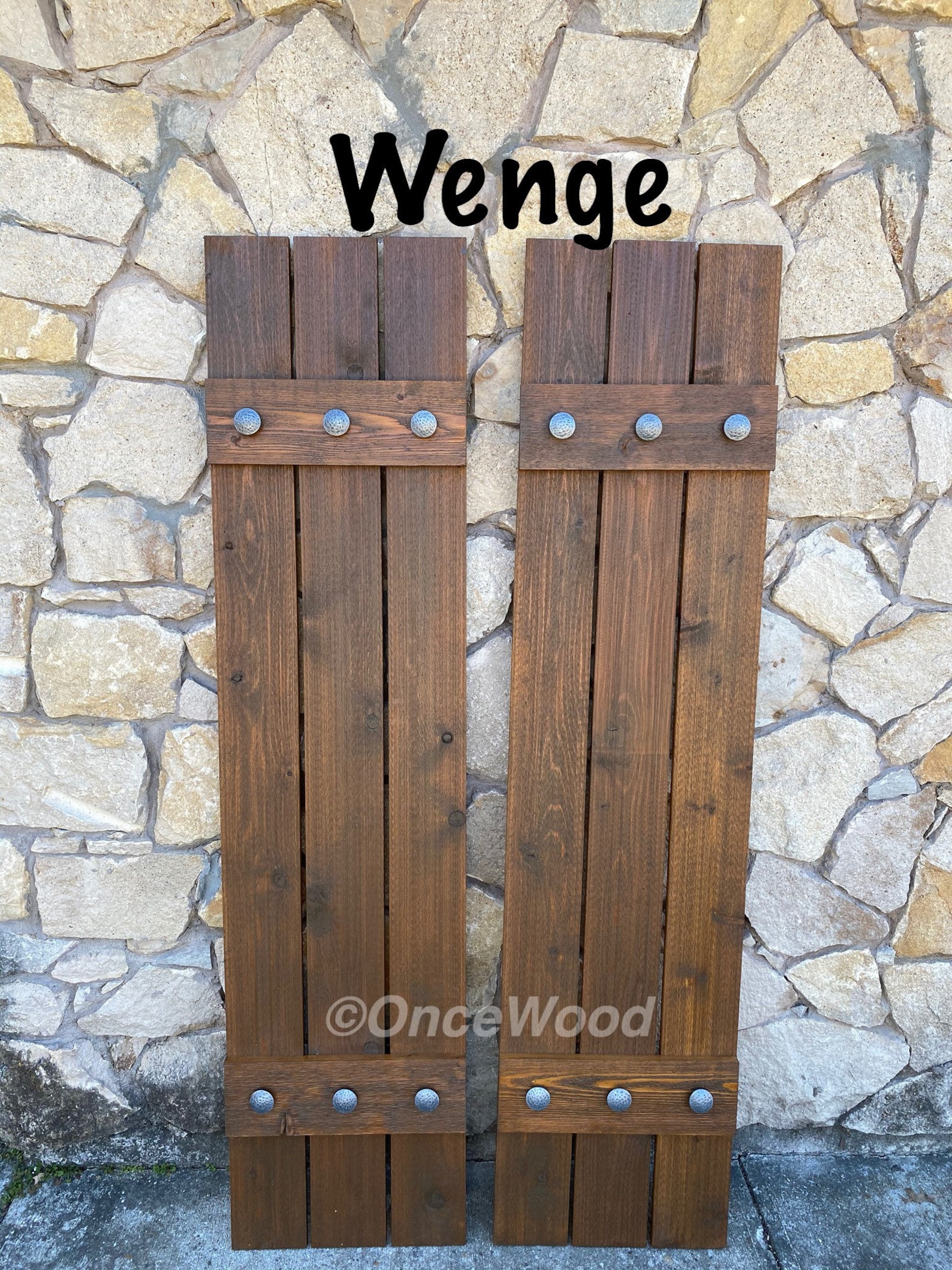 Stained cedar shutters exterior shutters Board and Batten