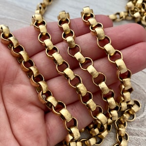 Large Rolo Chain, Thick Chunky Gold Chain by the Foot, Carson's Cove Jewelry Supplies, GL-2031