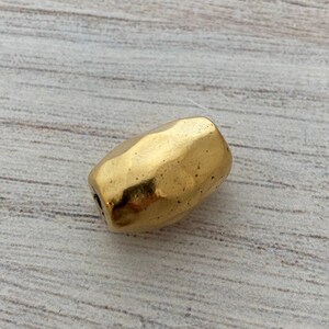 Grande perle coulissante ovale en forme de baril artisanal, résultat d'or vieilli, Fournitures pour bijoux, GL-6174 image 7