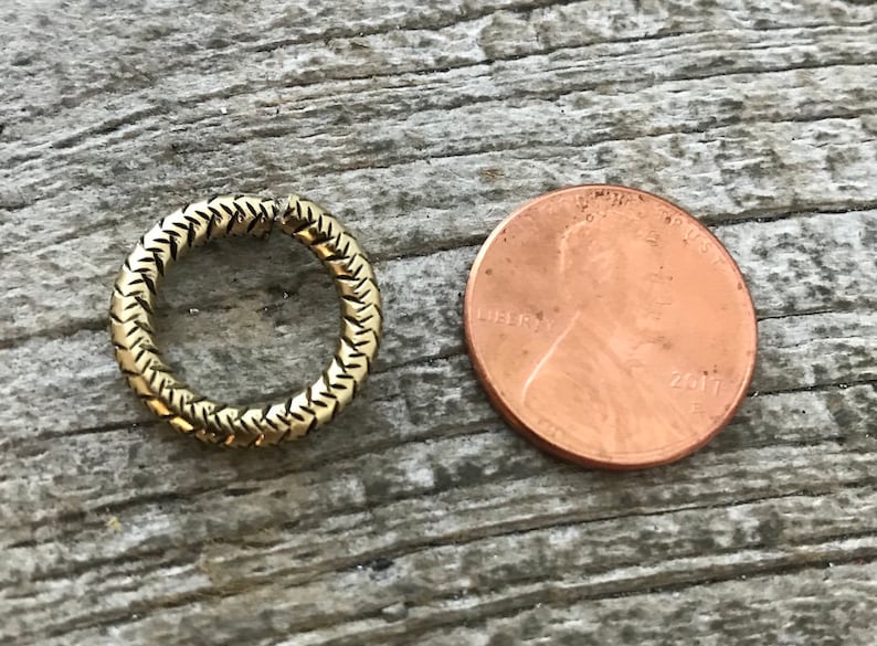 16mm Extra Large Gold Jump Rings Thick Textured Jump Ring Etsy