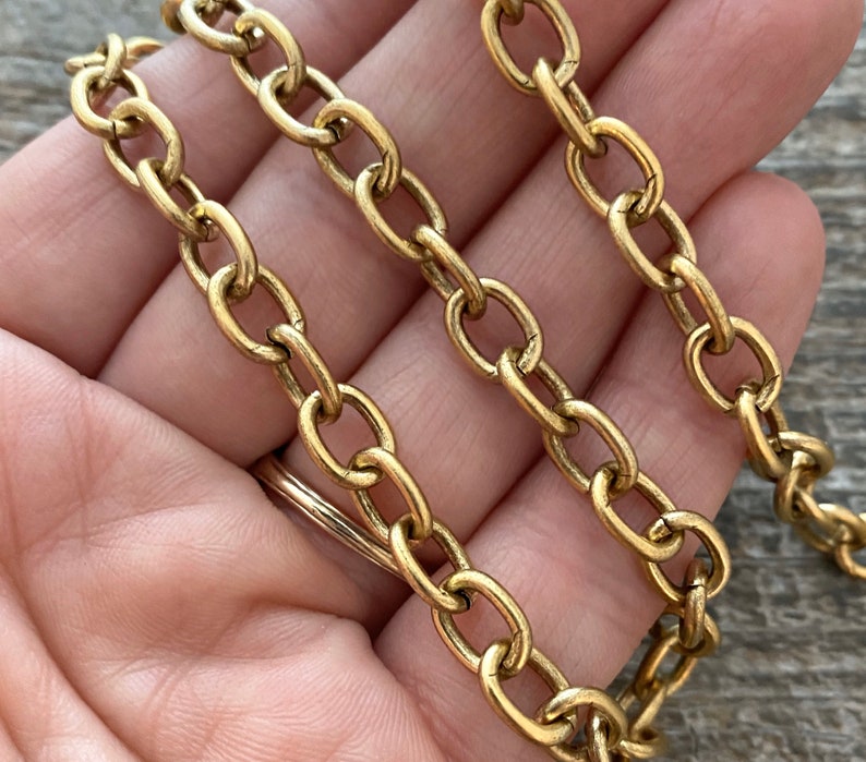 Gold Chain Large Links Chain by the Foot Jewelry Supplies Etsy