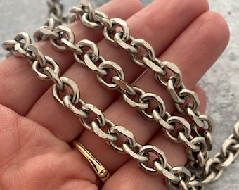 Large Silver Chain, Thick Chain by the Foot, Jewelry Making Supplies, PW-2014