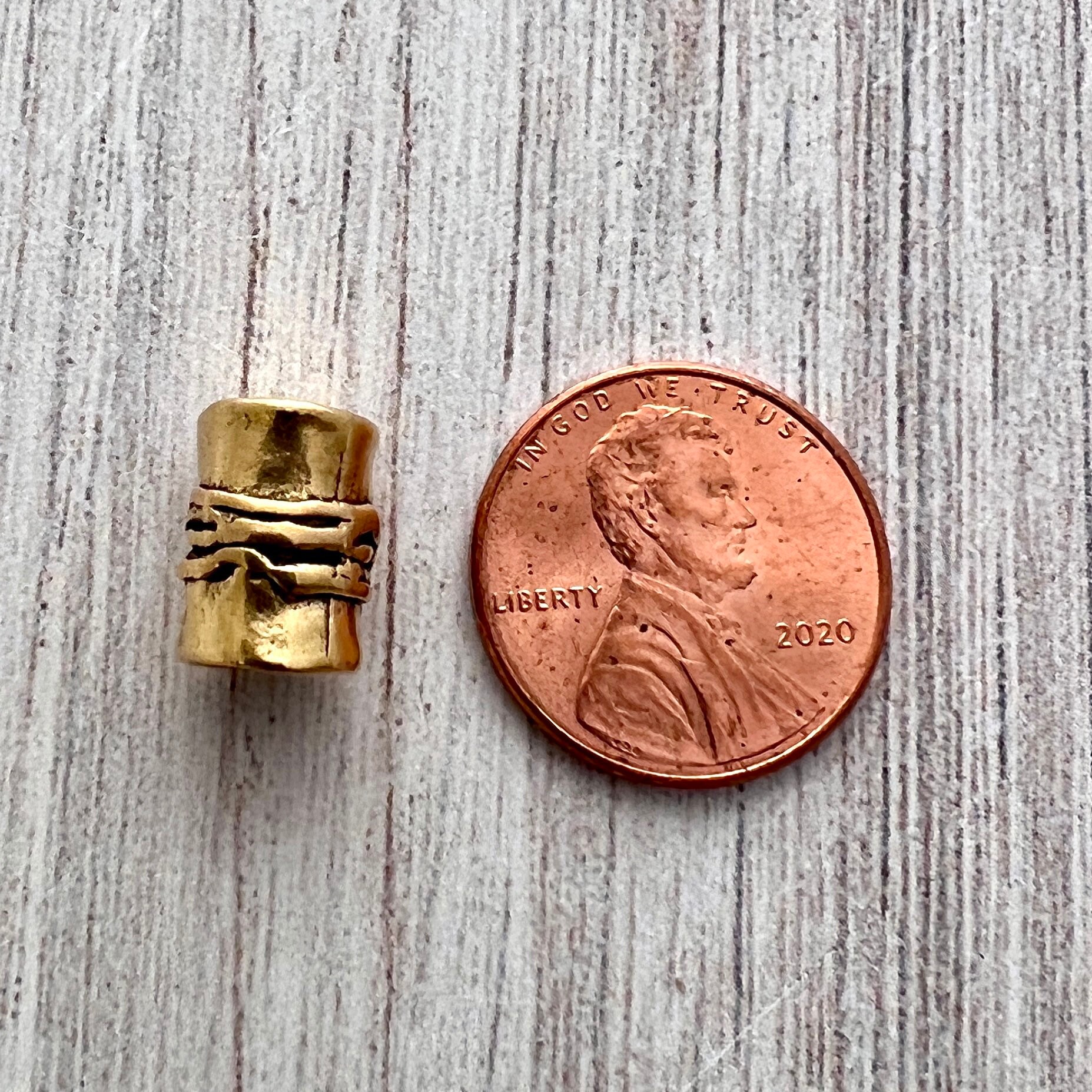 thumbnail image 2 of 12 Vintage Antique Gold 40mm Textured Loop Findings For Jewelry Making – T628 2 of 4