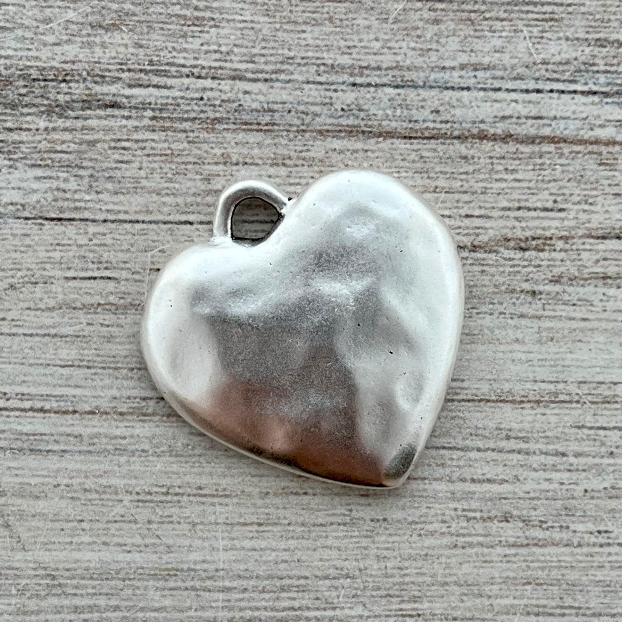 Vintage silver puffy heart - Etsy 日本