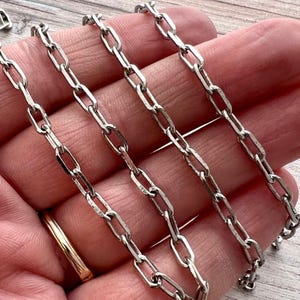 Srebrny minimalistyczny łańcuszek z klipsem na stopę, delikatny lutowany łańcuszek 7 x 3 mm, artykuły jubilerskie, PW-2055
