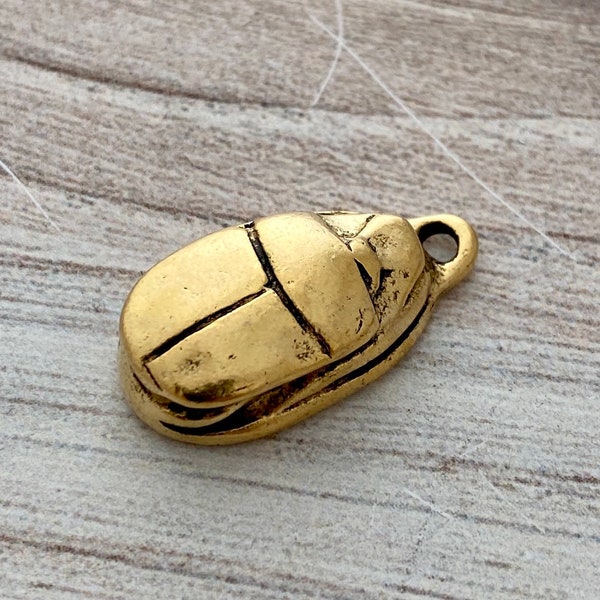 Breloque scarabée, pendentif en or vieilli, fournitures pour bijoux, GL-6176