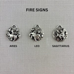 Zodiac Pendant, Silver Horoscope Charm, Birth Month Astrology Jewelry Making Medal, SL-6324 image 4