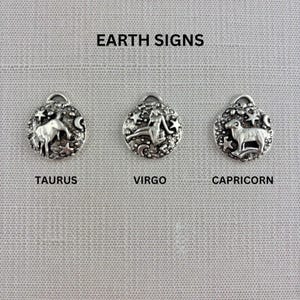 Zodiac Pendant, Silver Horoscope Charm, Birth Month Astrology Jewelry Making Medal, SL-6324 image 6