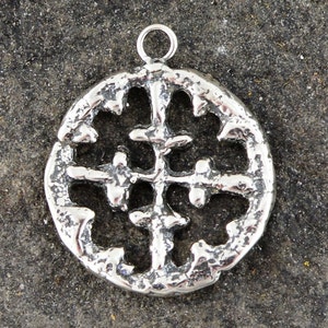 Sterling Silver Cross, Cross Pendant Charm, Antique Cross, Old Cross, Viking Pendant, Religious Necklace, Religious Jewelry, SS-4001