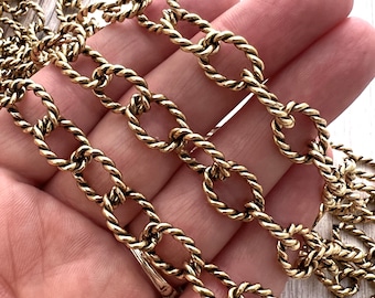 Large Chunky Twisted Chain Gold Chain, Chain by the Foot, Carson's Cove Jewelry Supplies, GL-2047