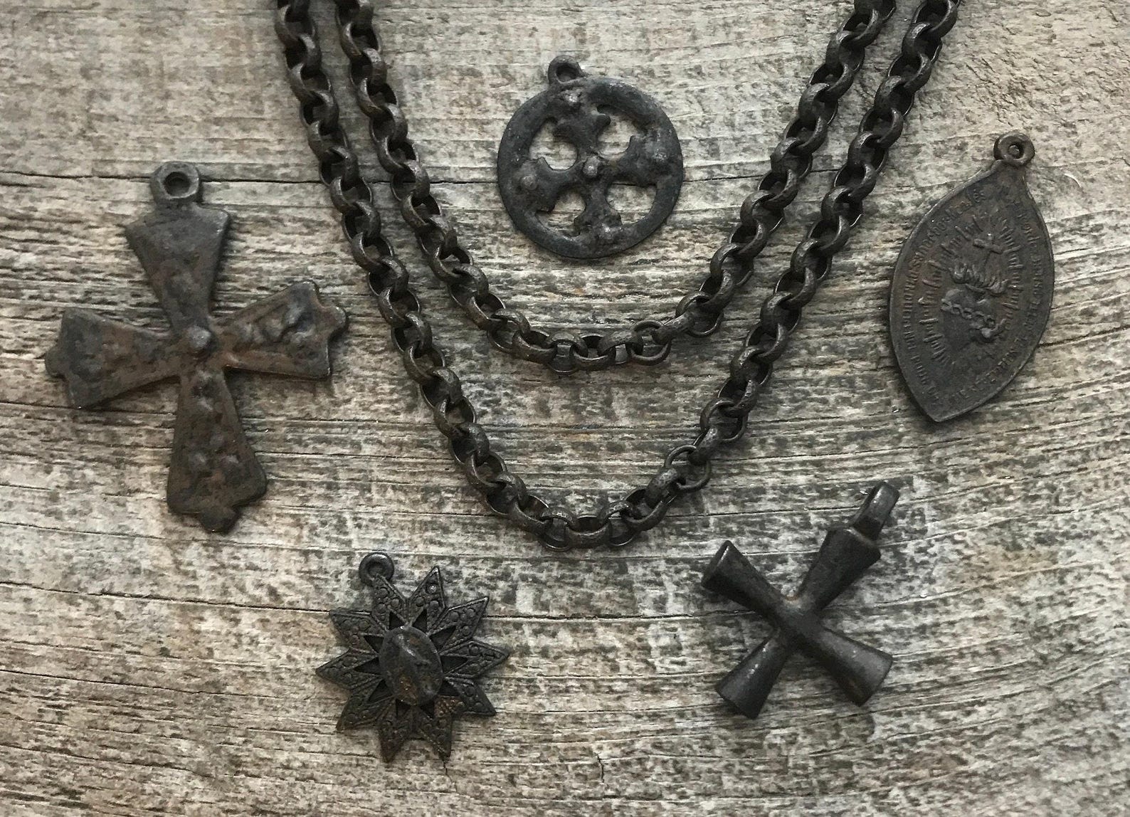 Rolo Chain Rustic Brown, Thick Antiqued Chain by the Foot, Carson's ...